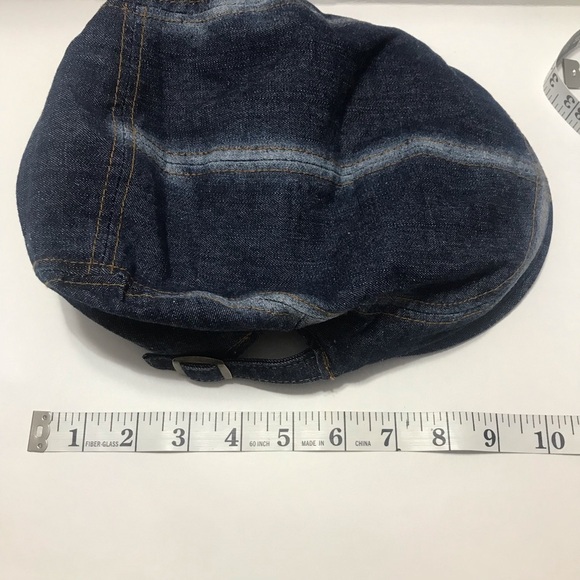 Newsboy Flat Cap Washed Denim 100% Cotton One Size - Picture 6 of 10